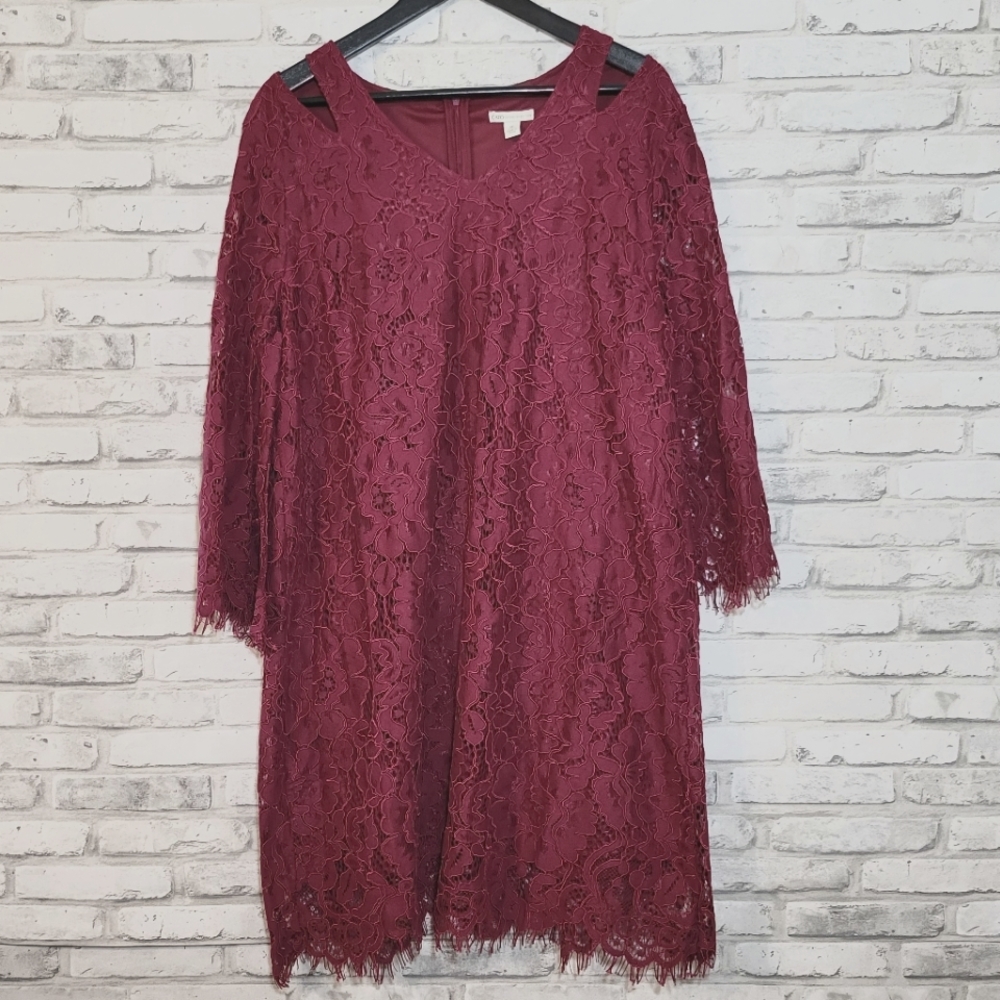 Cato Eyelash Lace Shift Dress